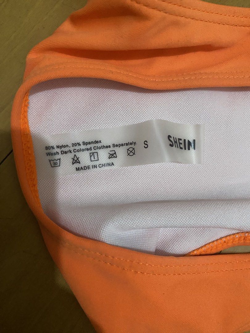 SHEIN Neon Orange Bikini (Category: Bikinis & Swimsuits) located in Marikina City. Submitted by ctgccc (Listing ID 1470863099, Image 3). Description: size small pero medyo big sya huhu so pede sya for s to med girlies!.