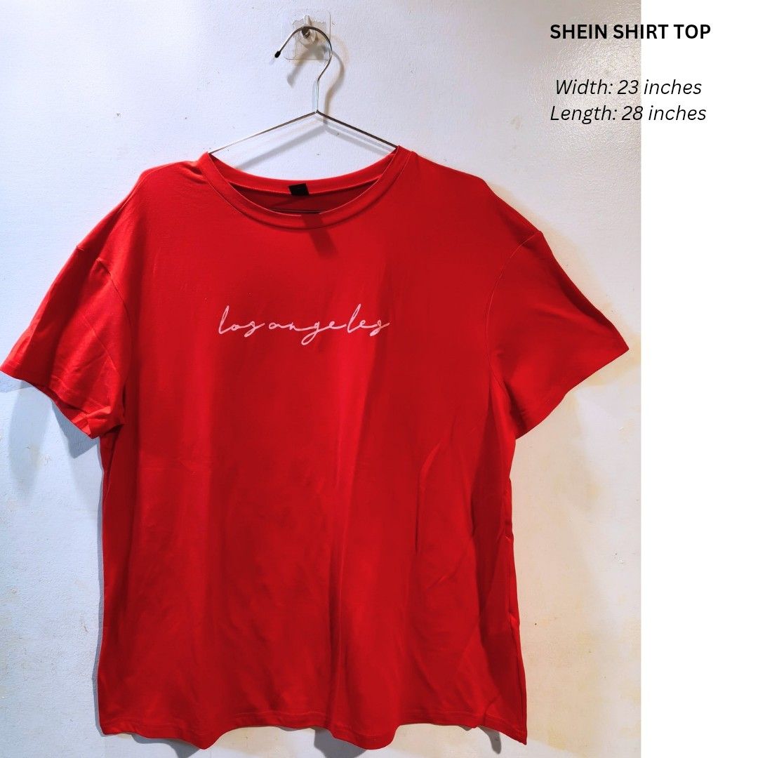 Shein shirt top (Category: Shirts) located in Quezon City. Submitted by trendyretro (Listing ID 1470917071, Image 1). Description: Brand new with pouch 0xl on tag Premium cotton fabric.