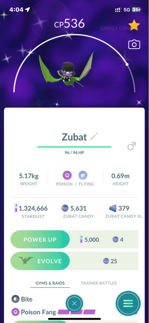Shiny Halloween Pokémon GO (Category: In-Game Products) located in Manila. Submitted by filipinohero (Listing ID 1470795526, Image 3). Description: - Rare shiny costume Pokémon available for trade or transfer - Includes Party Hat Shiny Gengar with food accessories - Includes Halloween Top Hat Shiny Drifblim - Includes Formal Top Hat & Bow Shiny Green Zubat - Exact CP and stats displayed in photos - Perfect for collectors securing rare event spawn