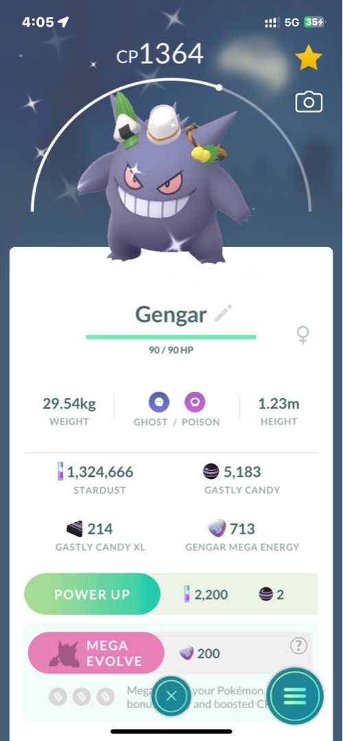 Shiny Halloween Pokémon GO (Category: In-Game Products) located in Manila. Submitted by filipinohero (Listing ID 1470795526, Image 1). Description: - Rare shiny costume Pokémon available for trade or transfer - Includes Party Hat Shiny Gengar with food accessories - Includes Halloween Top Hat Shiny Drifblim - Includes Formal Top Hat & Bow Shiny Green Zubat - Exact CP and stats displayed in photos - Perfect for collectors securing rare event spawn