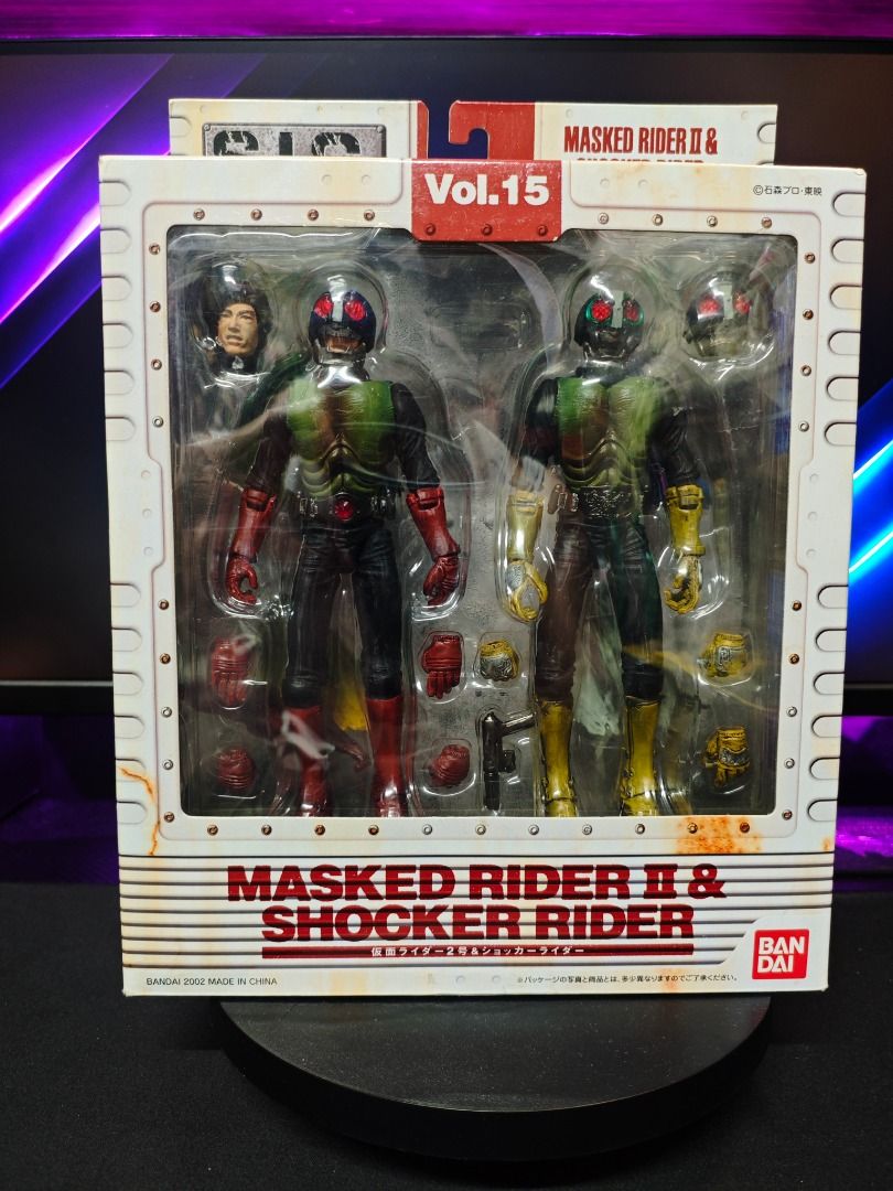 S.I.C. Masked Rider Action Figures Collection (Category: Figurines & Statues) located in San Juan City. Submitted by cratemax (Listing ID 1470787038, Image 3). Description: S.I.C. (Super Imaginative Chogokin) KAMEN RIDER Collection! Vintage and hard to find items. Price of each item: SIC Masked Rider V3 & Riderman Price: 4,000 SIC Masked Rider II & Shocher Rider Price: 3,800 SIC Masked Rider Kuuga Price: 3,500 SIC Shadow Moon & Black Price: 3,700