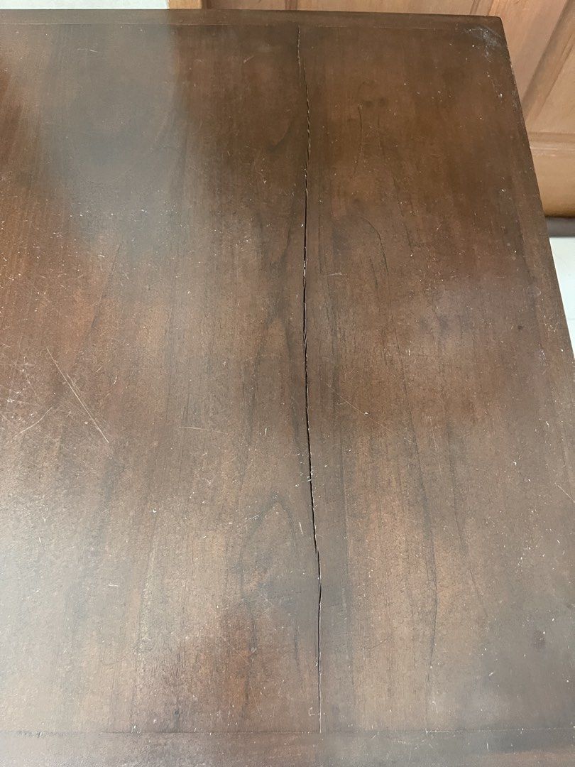 Side table (Category: Tables & Sets) located in Singapore. Submitted by youngbluedolphin (Listing ID 1470760679, Image 3). Description: Free ! Crack in the table . Solid wood. Good if you know how to repair it .