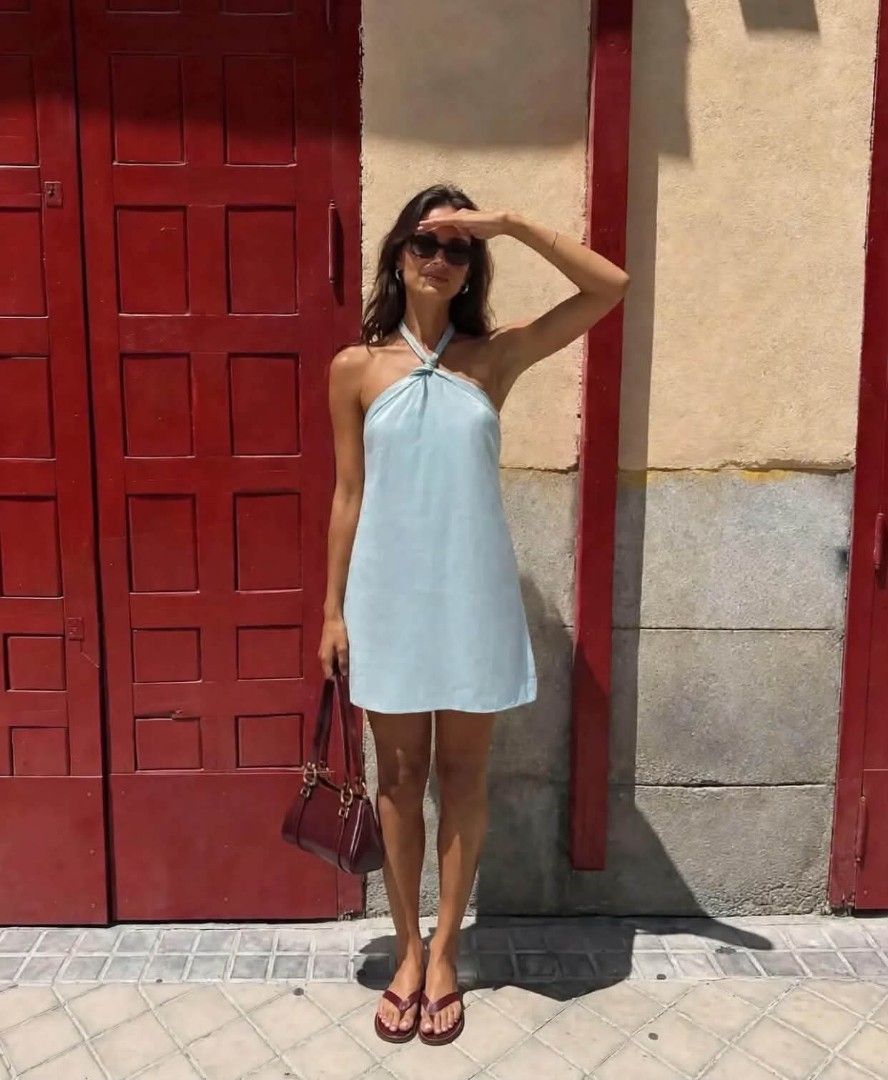 Silk halterneck mini dress (Category: Dresses) located in Subic. Submitted by ayvee.ph (Listing ID 1470842612, Image 1). Description: Silk halterneck mini dress So gorgeous!!✨ With lining💯 Color: Ice blue A must have mga sis Excellent cond No issue / No flaws No when worn (never worn) Size: Small Bust: Upto 34 Length:33 📌Measured via tm Price: 400 📍Olongapo / Subic 🚛Reg J&T door to door del Mine now pay tom No cancellation No rush shipping No