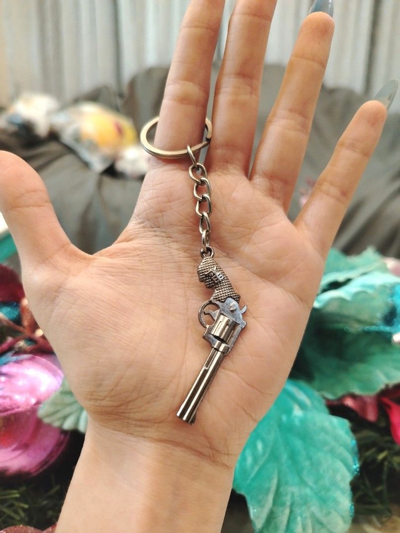 Silver Metal Revolver Gun Keychain Charm (Category: Other Merchandise) located in San Fernando. Submitted by jpmarketplace2023 (Listing ID 1470845006, Image 3). Description: 💚 All items are authentic from Japan. 💛 MOP: GCash (❌️ GCash Protect) 🩵 MOD: LBC only (❌️ S. Checkout, COD, COP) 💙 Meet-up: Vista Mall, San Fernando, Pampanga 💜 All items are on-hand. 🧡 First to pay gets the item first. ❤️ Breakable items are packed with care and cautio