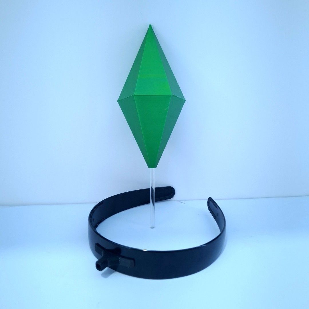 Sims Plumbob Headband (Category: Character Goods) located in Quezon City. Submitted by zero_mk28 (Listing ID 1470788286, Image 2). Description: Still looking for a last minute Halloween costume??? Tired of bulky, unbreathable costumes?? For only 450 pesos, No need to worry for your school, office and any event requiring a Halloween costume Wear anything from your closet, from formal to street wear, just put this headband and become a Sims charact
