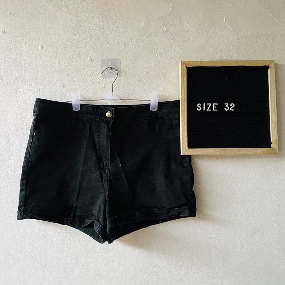 Slash Denim Black Denim Shorts (Category: Shorts) located in Caloocan City. Submitted by lovemyclothes21 (Listing ID 1470843125, Image 1). Description: - Brand: Slash Denim - Size: 12 - Color: Black - Design: Rolled cuffs at the hem, classic five-pocket style - Closure: Front button closure - Condition: Great casual wardrobe staple.