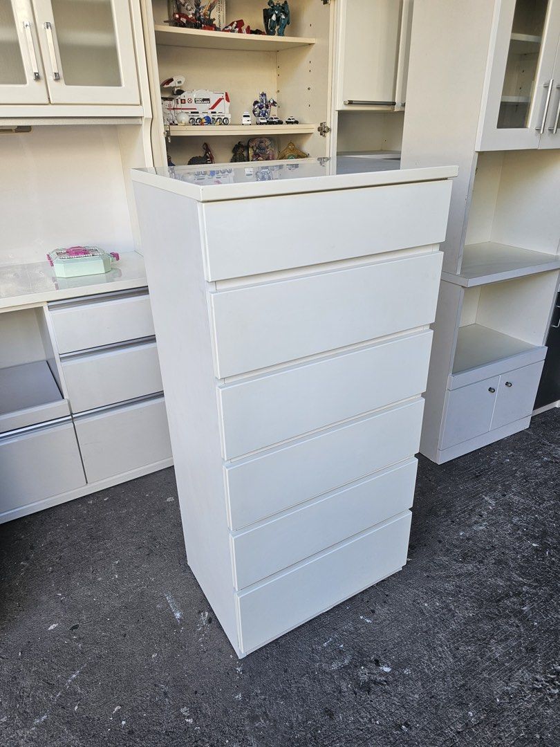Slim Drawers (DUCO)‼️ (Category: Shelves, Cabinets & Racks) located in Quezon City. Submitted by ledamadel (Listing ID 1470752258, Image 3). Description: Slim Drawers (DUCO)‼️₱7,800‼️ ✔L-23 H-48 W-16.5 inches 📏 ✔6 Drawers🗄 ✔Laminated 🔖 ✔️Campress & Mdf Back! 💢 ✔Scratches As-is! 👌 Location: 40 Aplaya St Napocor Vill. Tandang Sora Quezon City. For inquiry please Pm us or Call. 09066885859 Please like our page thanks! 👇👇👇👇 KMA O’shop #japan