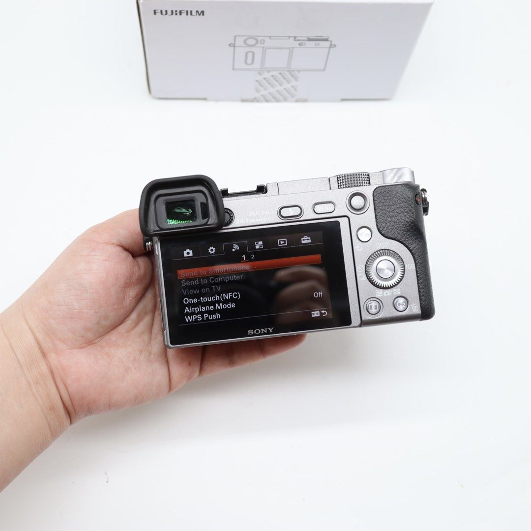 Sony a6000 with 16-50 lens (Category: Cameras) located in Manila. Submitted by jaimeeloutan (Listing ID 1470838810, Image 3). Description: for sale Sony a6000 Mirrorless with 16-50 OSS lsns Gray edition 25,490 only 💰25,490 only fix price posted lowest price in market best seller for photoshoot and video 7k shutter count good condition Almost new No issue all working -The Sony a6000 Mirrorless is 24.3 MP APS-C BIONZ X processor,11 fps continuous 