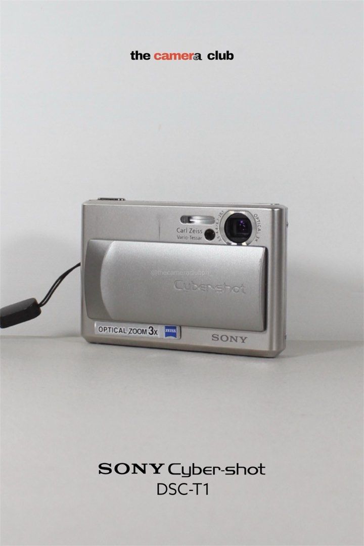 Sony Cyber-shot DSC-T1 5.1 MP Digital Camera Boxed Unit (Category: Cameras) located in Tarlac. Submitted by thecouclub (Listing ID 1470852075, Image 1). Description: Sony Cyber-shot DSC-T1 5.1 MP Digital Camera Boxed Unit ♡ ̆̈ CCD sensor ♡ ̆̈ built-in flash working ♡ ̆̈ movie mode ♡ ̆̈ digital image stabilization ♡ ̆̈ scene selection (portrait, night, etc.) ♡ ̆̈ red eye reduction ♡ ̆̈ voice recording ♡ ̆̈ picture effect ♡ ̆̈ 3x optical zoom ♡ ̆̈ 