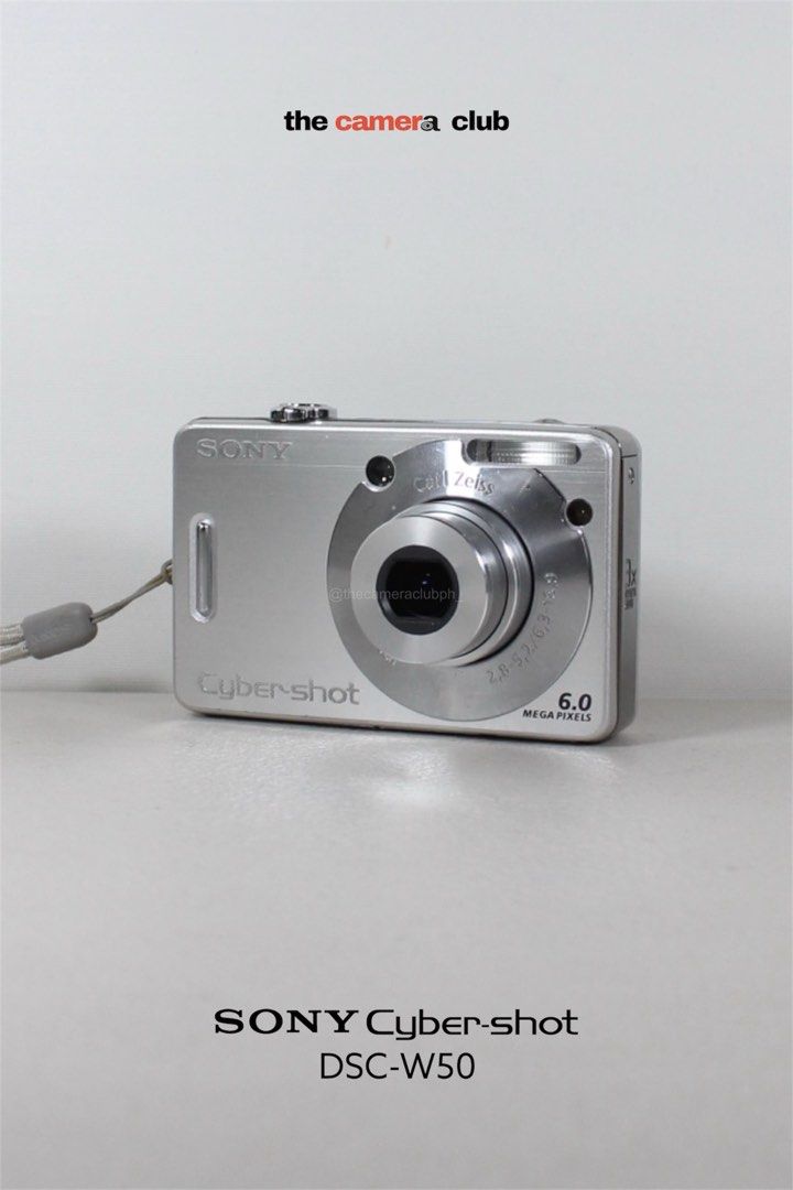 Sony Cyber-shot DSC-W50 6.0 MP Digital Camera (Category: Cameras) located in Tarlac. Submitted by thecouclub (Listing ID 1470854396, Image 1). Description: Sony Cyber-shot DSC-W50 6.0 MP Digital Camera ♡ ̆̈ CCD sensor ♡ ̆̈ built-in flash working ♡ ̆̈ movie mode (VGA) ♡ ̆̈ digital image stabilization ♡ ̆̈ optical viewfinder ♡ ̆̈ scene modes ♡ ̆̈ color mode ♡ ̆̈ red eye reduction ♡ ̆̈ 3x optical zoom ♡ ̆̈ digital zoom ♡ ̆̈ 2.5” LCD display ♡ ̆̈ all