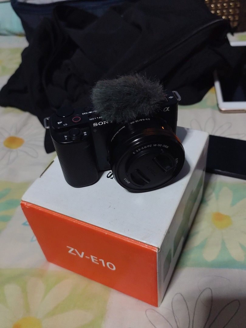 Sony Zv-e10 (Category: Cameras) located in Batangas. Submitted by collectorstarmac (Listing ID 1470852343, Image 1). Description: Sony ZVE10 mark i 2700+ sc Mint Condition Inclusions: Box and Manuals unused sony strap wrist strap Mini flash camera bag wind muff Kit Lens 32GB memory card 2bats and Charger Screen Protector cleaning Kit Lipa-Caloocan Loc meetup sm lipa or smgc.