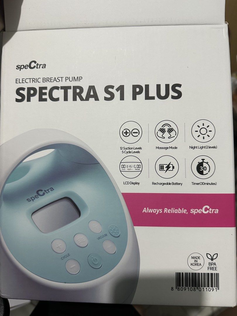 SPECTRA S1 PLUS 24MM | PRELOVED (Category: Breastfeeding & Bottle Feeding) located in Las Pinas. Submitted by shiela.costillas (Listing ID 1470807741, Image 2). Description: Selling my Spectra S1 Plus 24mm, used for around a year but not heavily used. Only used when needed and not for milk stashing. It was well cared for and properly stored. Original Price: ₱16,795 PRODUCT DESCRIPTION The Spectra S1 Plus is a rechargeable, portable double electri