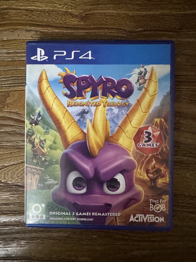 Spyro Reignited Trilogy PS4 Game (Category: PlayStation) located in Las Pinas. Submitted by emdjss (Listing ID 1470814890, Image 1). Description: - Game: Spyro Reignited Trilogy (PlayStation 4) - Includes: 3 fully remastered games with 100+ levels - Condition: Original box and disc in great shape .