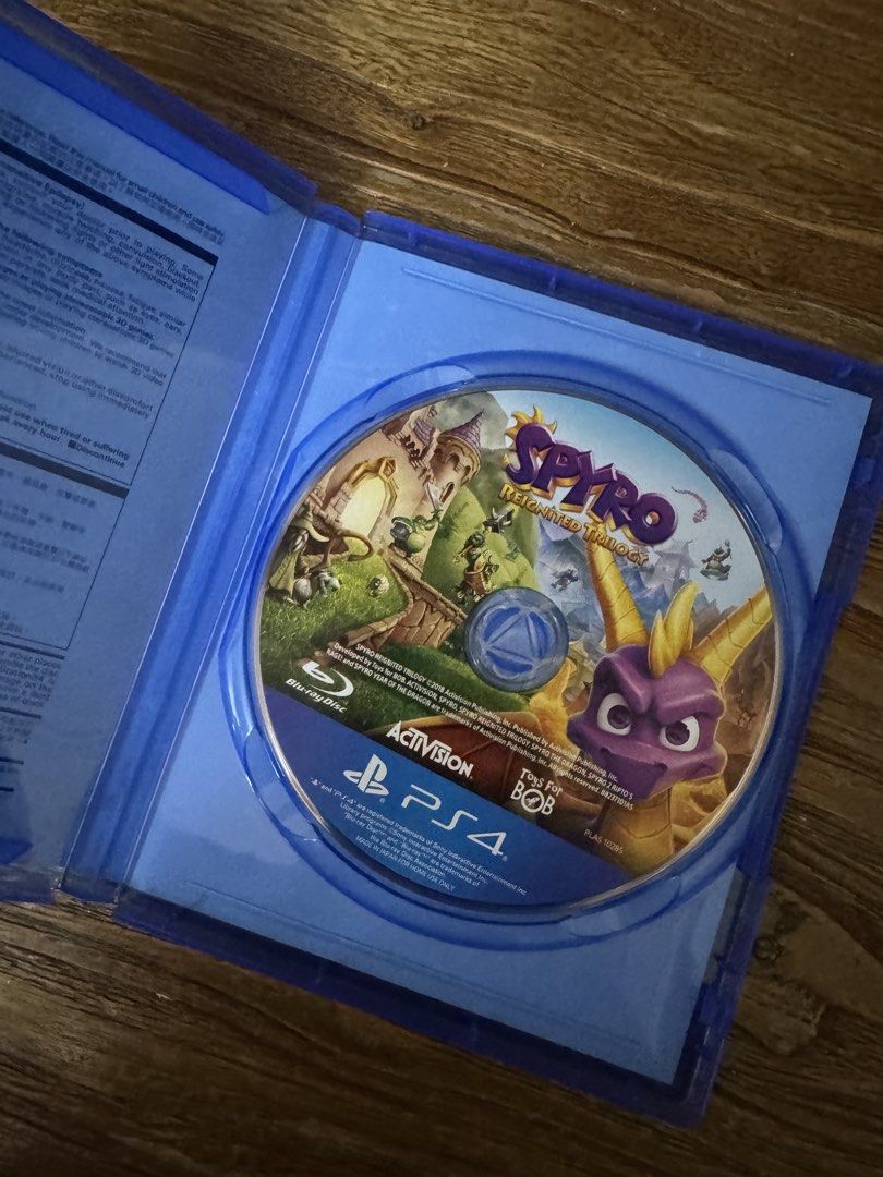 Spyro Reignited Trilogy PS4 Game (Category: PlayStation) located in Las Pinas. Submitted by emdjss (Listing ID 1470814890, Image 2). Description: - Game: Spyro Reignited Trilogy (PlayStation 4) - Includes: 3 fully remastered games with 100+ levels - Condition: Original box and disc in great shape .