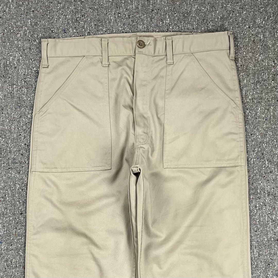 Stan Ray type-l Fatigue Khaki Twill Pants (Category: Trousers) located in Zamboanga. Submitted by rag_20 (Listing ID 1470912726, Image 2). Description: Stan Ray type-l Fatigue Khaki Twill Pants A classic workwear staple inspired by vintage military uniforms. Durable mid-weight cotton twill. featuring two signature front patch pockets and two button-down rear pockets featuring rectangular flaps. Tagged Size: 34 Measurement (inches) 17.5 Waist 13 F