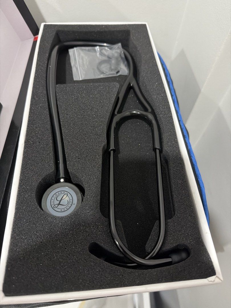 Stethoscope Black Edition with Case (Category: Medical Supplies & Tools) located in Marikina City. Submitted by dfsapo (Listing ID 1470795327, Image 1). Description: - Sleek matte black tubing and chestpiece - Brand new, clean, and unused condition - Comes complete with original foam box - Includes sealed spare ear tips.