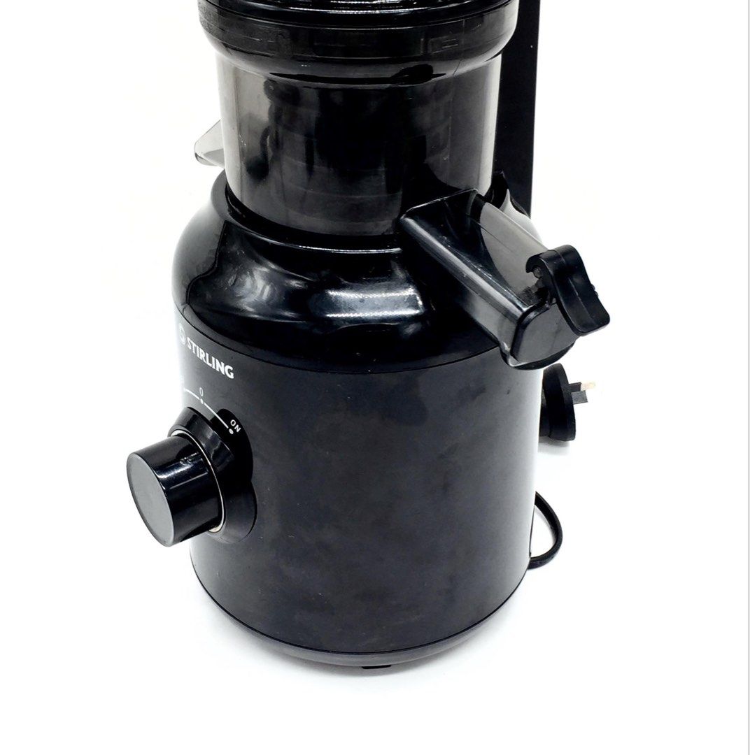 STIRLING SJWM103 250W Slow Juicer (Category: Juicers, Blenders & Grinders) located in Pasay City. Submitted by meostore (Listing ID 1470783573, Image 2). Description: STIRLING SJWM103 250W Slow Juicer -Approx. Box. Dim.: H 33cm x L 39cm x W 20cm -Brand: STIRLING -Model no.: SJWM103 -Power rating: 250 watts -Input rating: 220-240V ~ 50-60Hz -Low speed operation; Copper motor; Up to 20 mins. continuous operation; Reverse function NOTE: Please expec