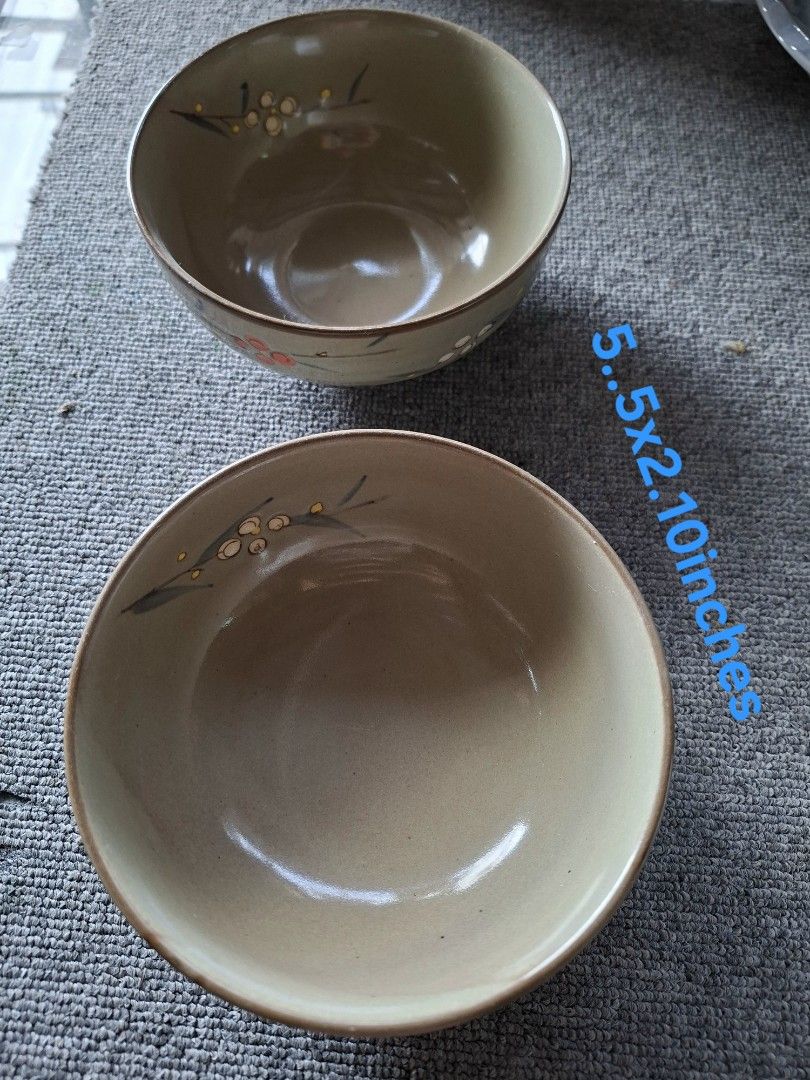 Stoneware bowls (Category: Other Kitchenware & Tableware) located in Quezon City. Submitted by sabadojuliet25680 (Listing ID 1470784479, Image 3). Description: stoneware bowls floral or sakura desig all goods no issue 125 each set 230/take all.