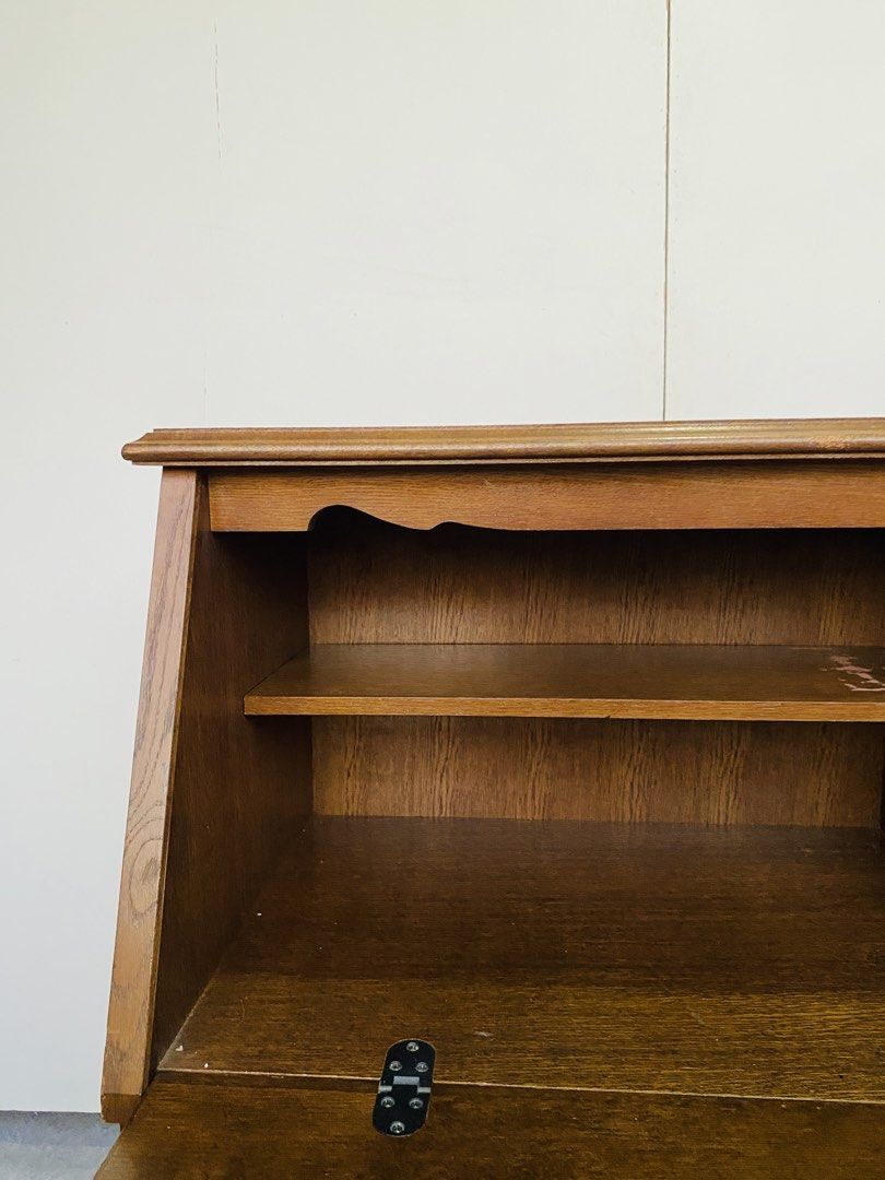 Study Board / Secretary Writing Desk (Category: Tables & Sets) located in Manila. Submitted by elliefurnies31 (Listing ID 1470802315, Image 3). Description: "JAPAN SURPLUS" VINTAGE STUDY BOARD / SECRETARY WRITING DESK CABINET SIZE: 35L" x 17W" x 43H" inches (AS-IS ITEM) IN GOOD CONDITION.
