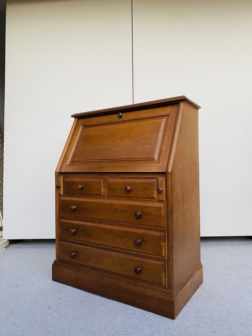 Study Board / Secretary Writing Desk Cabinet (Category: Tables & Sets) located in Manila. Submitted by elliefurnies31 (Listing ID 1470804187, Image 3). Description: "JAPAN SURPLUS" VINTAGE STUDY BOARD / SECRETARY WRITING DESK CABINET SIZE: 33.5L" x 18W" x 44H" inches (AS-IS ITEM) IN GOOD CONDITION.