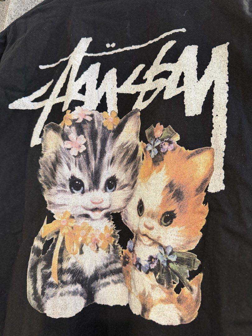 Stussy (Category: Tshirts & Polo Shirts ) located in Quezon City. Submitted by macleen17 (Listing ID 1470780343, Image 3). Description: Stussy Size XL Excellent Condition No any issues Black color Front and back design Cat design in back.