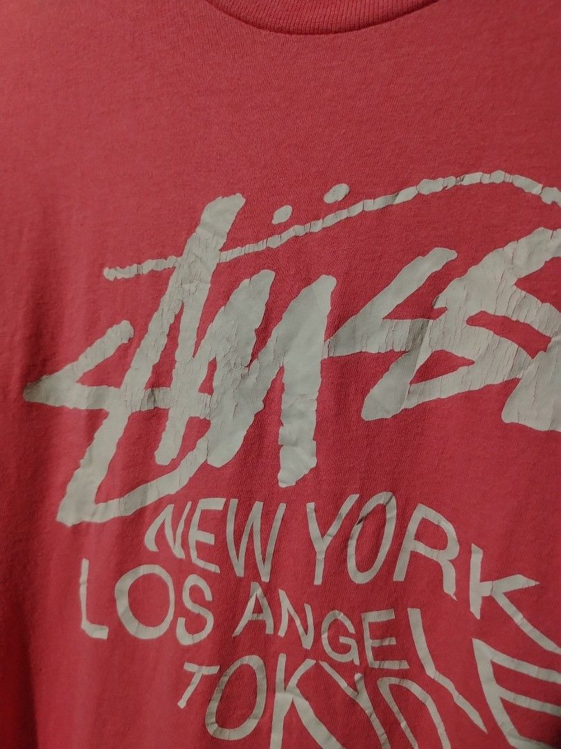 Stussy worldtour (Category: Tshirts & Polo Shirts ) located in Bocaue. Submitted by adrianberi35876 (Listing ID 1470888347, Image 3). Description: Stussy Worldtour Width:19.5 Length:30 Condition: 8/10 Color Rate:9/10 Issue: crack Prints 📍 Bocaue,Bulacan.