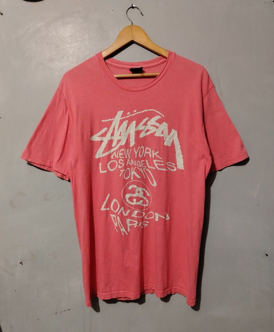 Stussy worldtour (Category: Tshirts & Polo Shirts ) located in Bocaue. Submitted by adrianberi35876 (Listing ID 1470888347, Image 2). Description: Stussy Worldtour Width:19.5 Length:30 Condition: 8/10 Color Rate:9/10 Issue: crack Prints 📍 Bocaue,Bulacan.