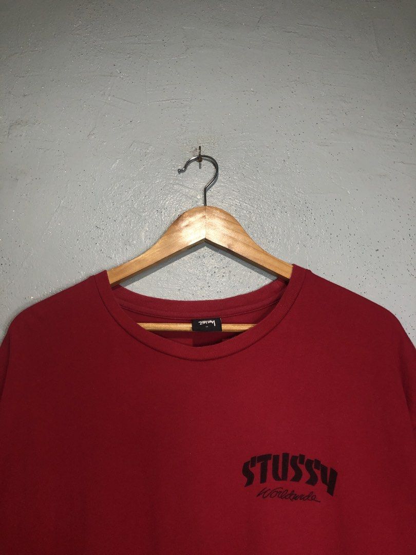 Stussy Worldwide Red Graphic Tee (Category: Tshirts & Polo Shirts ) located in Bacong. Submitted by crommermann (Listing ID 1470880472, Image 3). Description: Stüssy “Worldwide” 🏷️ + 90 shipping fee -Dimes Width 22.5 Length 30.5 -Condition 9.5/10 -Color Rate 9.5/10 Excellent Condition Color may vary due to lightning Very Presentable when Worn Need Wash Pm/Dm Visayas Dumaguete loc J&T Courier Express 🚛🚛🚛.