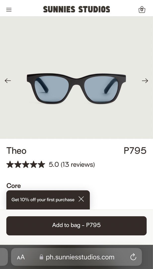 Sunnies Glasses (Theo) (Category: Sunglasses & Eyewear) located in Imus. Submitted by lfhandycamplsdmme (Listing ID 1470809967, Image 3). Description: Blue tint but black in person No issues and never worn Location: Imus City, Cavite Reminders! Strictly no returns, no refunds, no exchange. This is a preloved item please manage your expectations. We’re not reliable for any damages that may occur during the delivery process. Everything is tested an