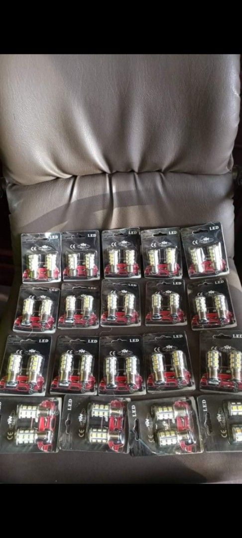 Super Bright LED Bulbs Car Light 24V (Category: Lighting) located in Taguig. Submitted by grandfish_55ab5c (Listing ID 1470877060, Image 1). Description: - Super bright LED bulbs for strong, clear illumination - 24V voltage specification - Brand new in original packaging (multiple pairs included) - Includes double-sided adhesive backing for quick and easy mounting - Made in China.