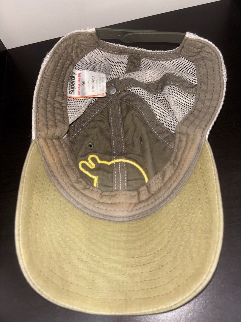 Superdry Grip Brand Trucker Cap Khaki Mesh Snapback (Category: Caps & Hats) located in Imus. Submitted by lezzgodeclutter (Listing ID 1470853469, Image 3). Description: Superdry Grip Brand Trucker Cap Selling for ₱500 * Original Superdry * Olive green with white mesh back * Adjustable snapback * One size * Preloved, with signs of use PM if interested!.