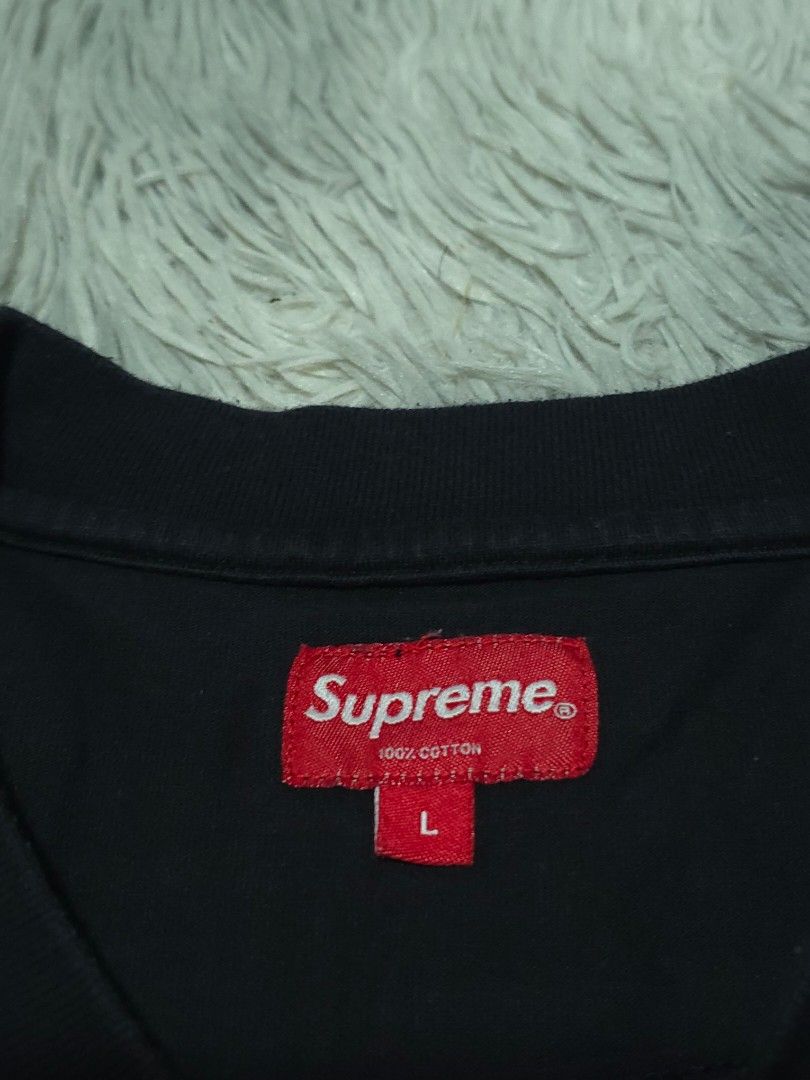 Supreme (Category: Tshirts & Polo Shirts ) located in Abulug. Submitted by humanwhosellthings (Listing ID 1470775093, Image 3). Description: SUPREME ✅️Size: Large on tag fit to XLarge ✅️Dimes: 23W x 30L ✅Condition: Excellent ✅Issue: None ✅Color Rate: 9.8/10.