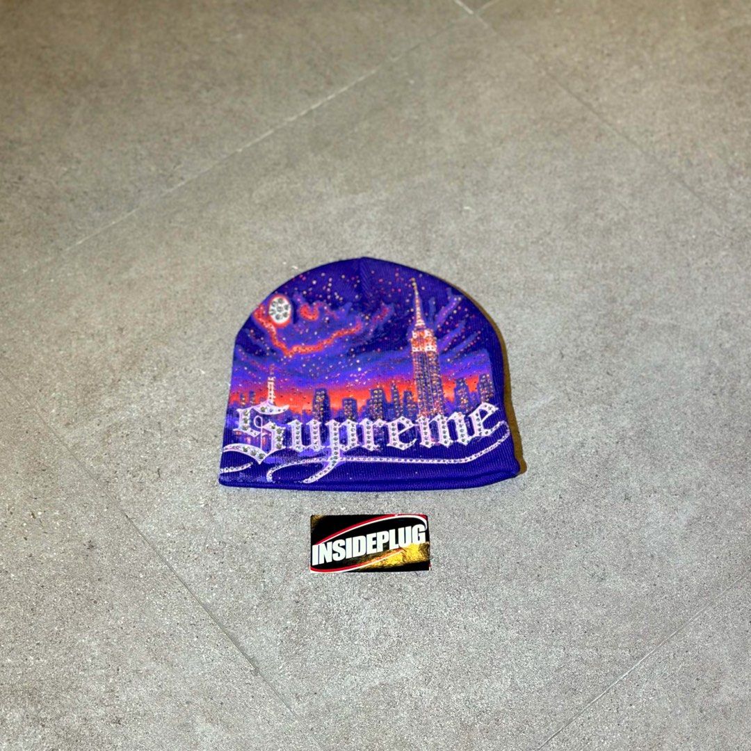 Supreme Cityscape Beanie Purple (Category: Caps & Hats) located in Quezon City. Submitted by inside_plug (Listing ID 1470773585, Image 1). Description: For Sale Supreme Cityscape Beanie Purple Brandnew Dm us to purchase.