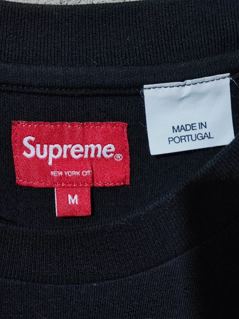SUPREME OVAL MID LOGO TEE SS23 (Category: Tshirts & Polo Shirts ) located in Iloilo. Submitted by gooddimes (Listing ID 1470922024, Image 3). Description: Supreme Oval Mid Logo Tee SS23 Authentic Embroidery Logo Size on tag: Medium Dimes: 22x30L Issue/s: None Color rate: 10/10 As new condition ₱3,000 +sf Reminders: - All items are thrifted, please manage your expectations - Color may vary due to lighting - Please wash before using the item - Due 