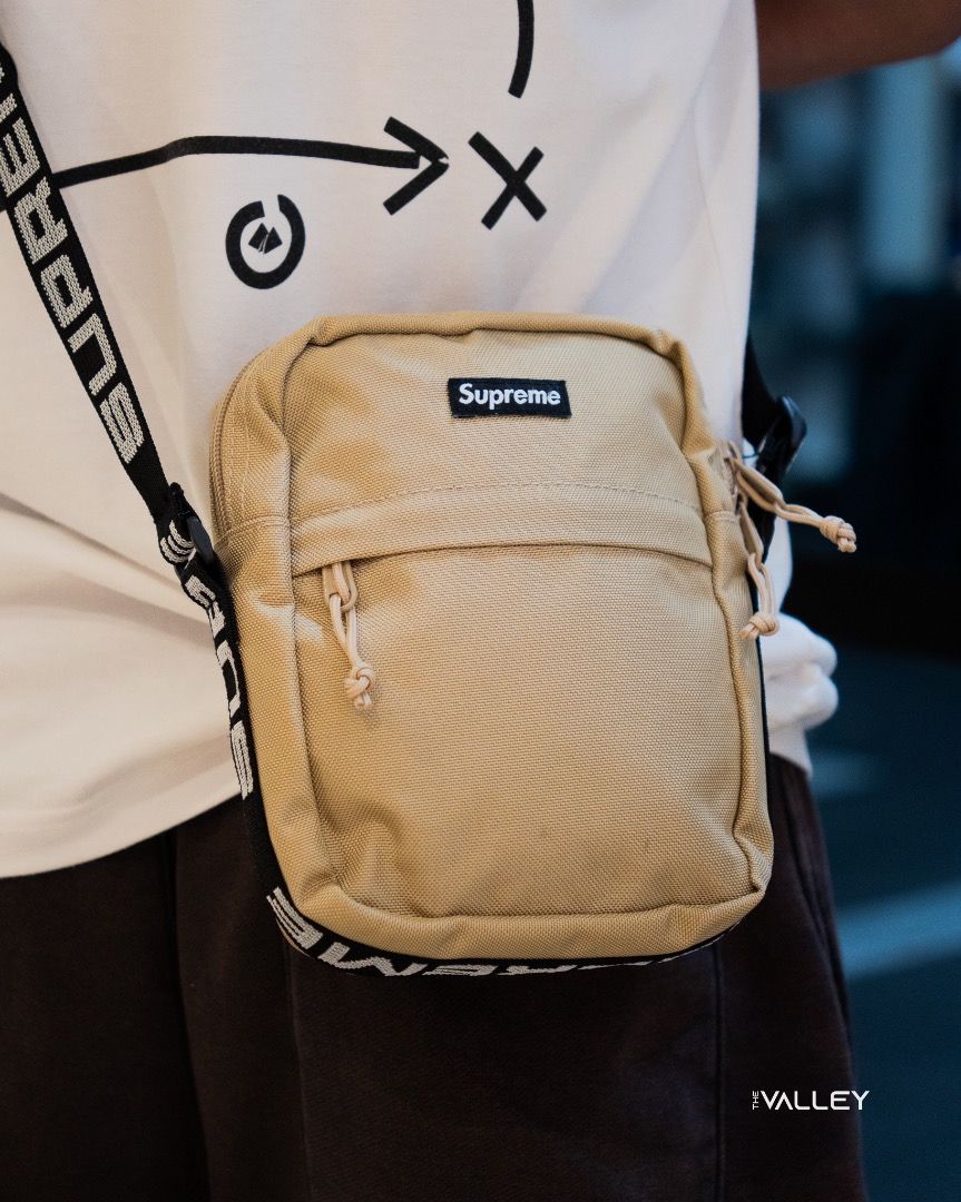 Supreme Shoulder Bag SS18 Tan (100% Authentic Cordura) (Category: Sling Bags) located in General Trias. Submitted by bambi-015 (Listing ID 1470930139, Image 1). Description: .