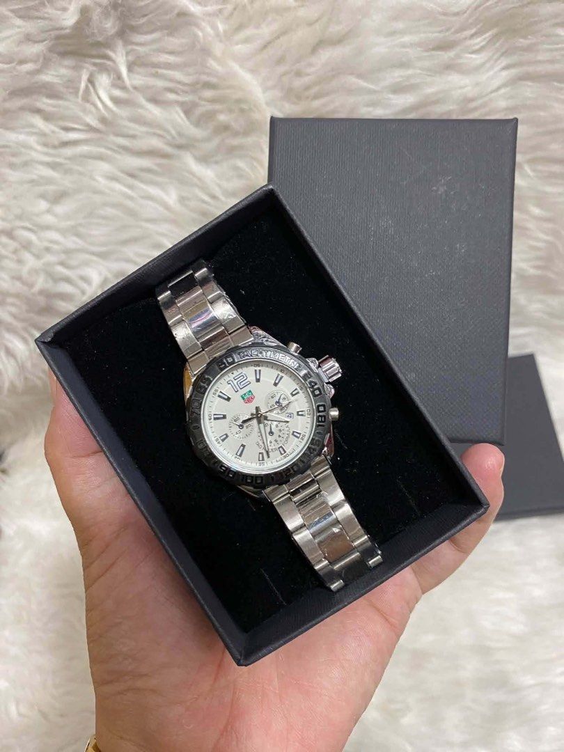 ✨⌚️TAGHEUEŘ MEN WATCHES PRE ORDER⌚️✨ (Category: Luxury Watches) located in Batangas. Submitted by shairapretty (Listing ID 1470884238, Image 2). Description: PRE-ORDER TAGHEUEŘ NEW DESIGNS •₱700(Tagheuer Hard box w ppbag) •Non-tarnish •Good for acidic.