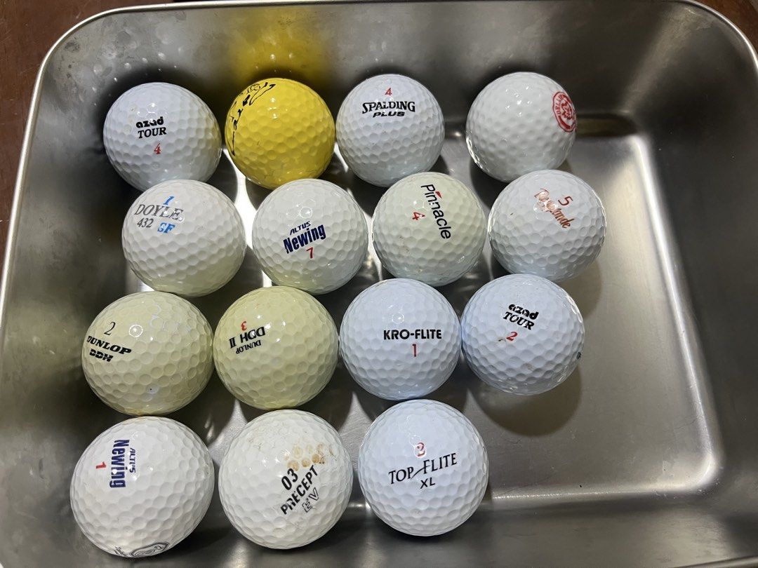 TAKE ALL! Assorted Golf Balls with Kasco Orange Mesh Storage Bag (Category: Golf) located in Manila. Submitted by jeppy393 (Listing ID 1470907051, Image 3). Description: - Brand assortment: TourStage, Srixon, Spalding, Dunlop, Newing, Pinnacle, and Top-Flite - Color mix: Combination of white and yellow balls (includes some with logos and numbers) - Storage: Comes with a convenient orange mesh Kasco zipper pouch - Condition/Use: Ideal for practice