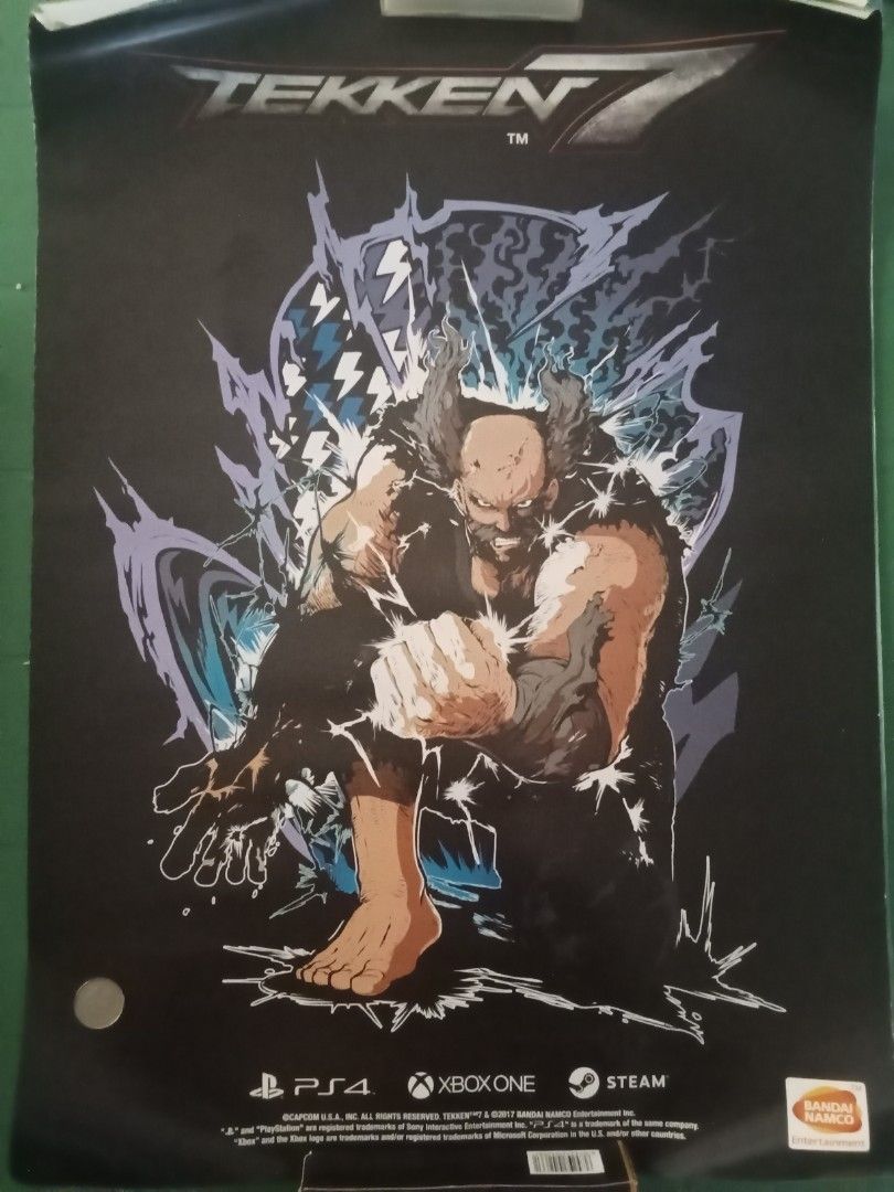 Tekken 7 Posters (Category: Everything Else Others) located in Cavite. Submitted by emilgarcia09 (Listing ID 1470804990, Image 2). Description: - Official Tekken 7 promo posters (Set of 4) - Features Jin, Heihachi, Josie, and Lucky Chloe artwork - Authentic Bandai Namco merchandise with PS4, Xbox One, and Steam branding - Clean prints, ready to frame - Great wall decor for fighting game fans.