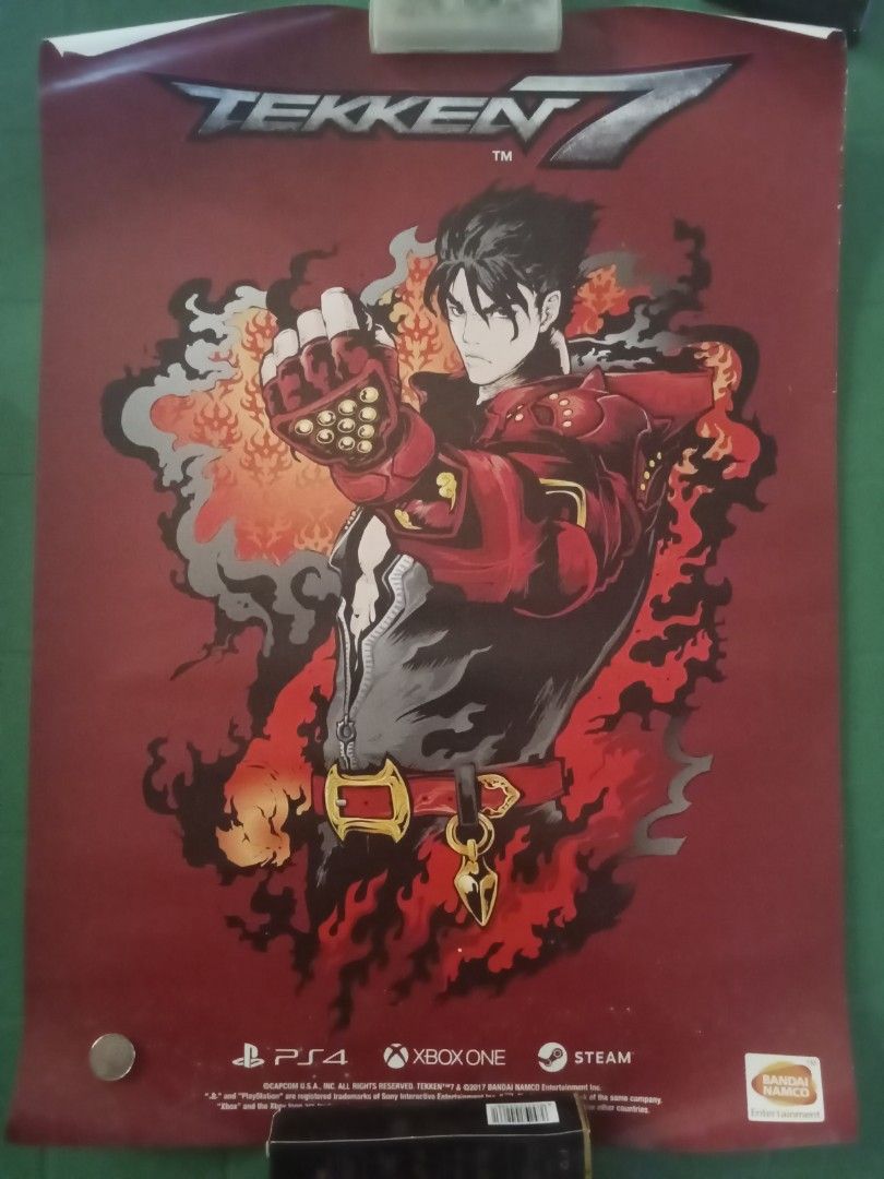 Tekken 7 Posters (Category: Everything Else Others) located in Cavite. Submitted by emilgarcia09 (Listing ID 1470804990, Image 1). Description: - Official Tekken 7 promo posters (Set of 4) - Features Jin, Heihachi, Josie, and Lucky Chloe artwork - Authentic Bandai Namco merchandise with PS4, Xbox One, and Steam branding - Clean prints, ready to frame - Great wall decor for fighting game fans.