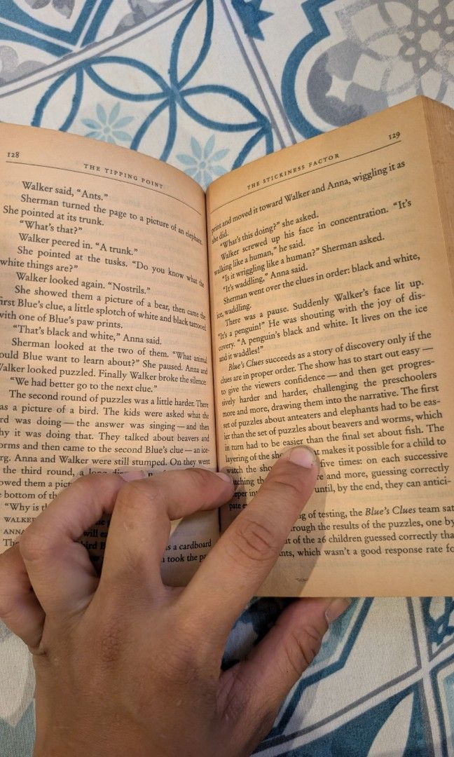 The Tipping Point by Malcolm Gladwell (Category: Storybooks) located in Manila. Submitted by alypacis06 (Listing ID 1470767302, Image 3). Description: - Title: The Tipping Point by Malcolm Gladwell - Format: Standard paperback - Topic: Social epidemics, marketing trends, and consumer behavior - Condition: Readable text throughout, smooth pages, and slight wear on cover edges - Perfect for: Marketing enthusiasts, sociology fans, and curious reader