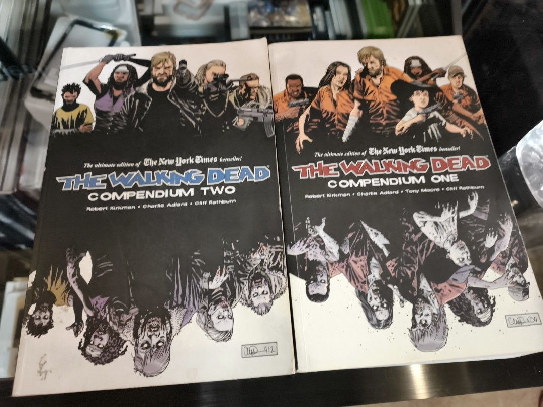 The Walking Dead Compendium One and Two Comics (Category: Comics & Manga) located in Manila. Submitted by jose.prats (Listing ID 1470780216, Image 1). Description: - Items: The Walking Dead Comic Book Compediums (Volume 1 and 2) - Author: Robert Kirkman - Format: Softcover with classic zombie artwork - Condition: Excellent. Great read for fans, standard thick compendium size with lots of pages - Meetup/Shipping available across the Philippines.