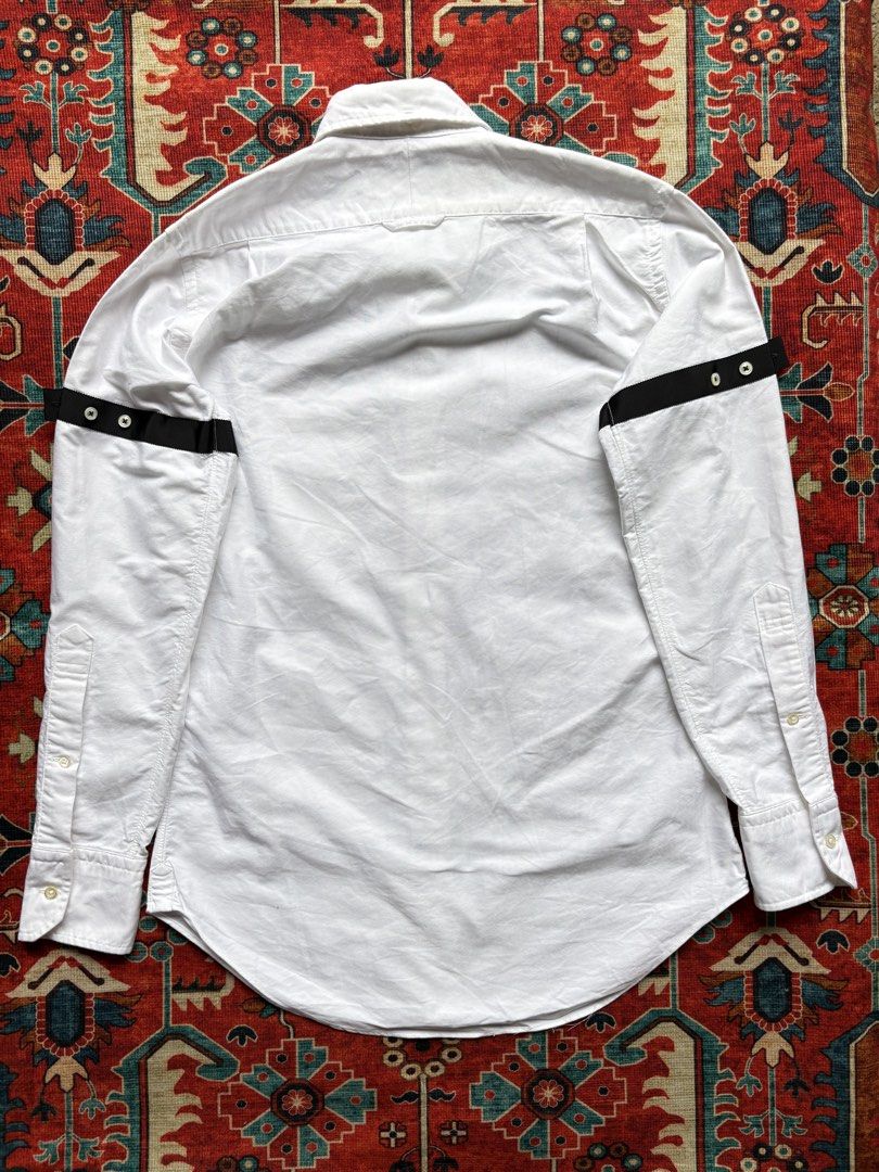 THOM BROWNE Oxford Armband Shirt (Category: Formal Shirts) located in Dagupan City. Submitted by anyklasiko (Listing ID 1470827697, Image 2). Description: THOM BROWNE Oxford Armband Shirt Size: 0 Width: 19.5’ Length: 29’ Shoulder: 16.5’ Sleeve: 23.5 Price: 10499 .