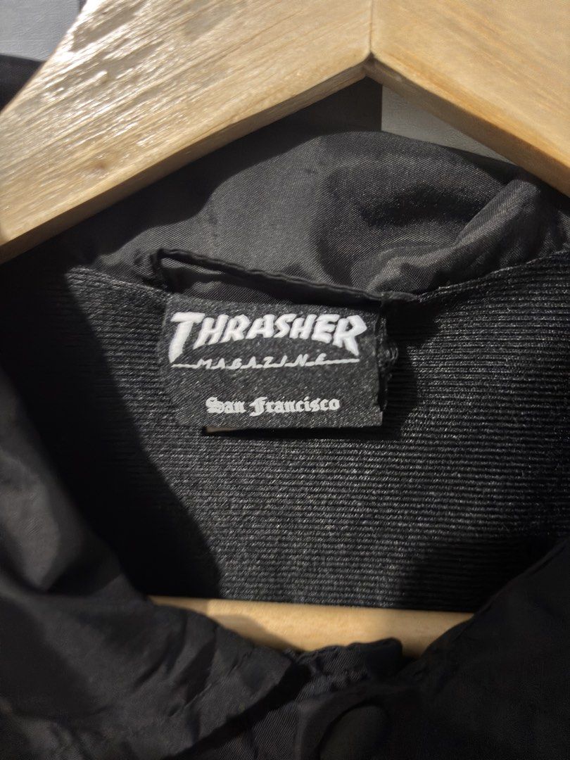 Thrasher Magazine 2010s Flame Coaches Jacket (Category: Coats, Jackets and Outerwear) located in Manila. Submitted by friedcrispybacon (Listing ID 1470843363, Image 3). Description: 9/10 Good condition Print flake L29 inch W23.5x2 inch Location: Dagupan City, Pangasinan • Local meet-up (nearby areas) Shipping Options: • J&T Express - Preferred (Payment First) • Lalamove COD - Preferred (Depends on the area • LBC Express (COD / COP) Payment First 