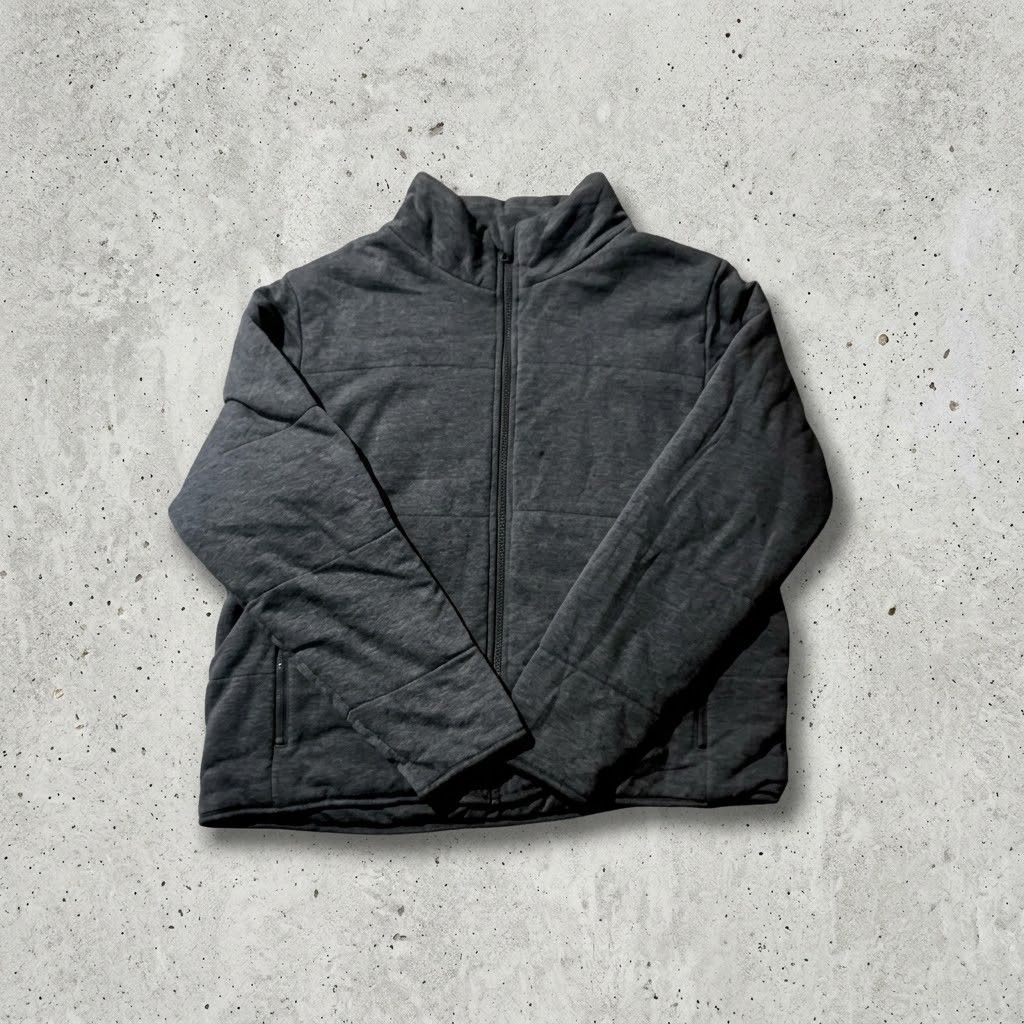 Three Dots Charcoal Grey Quilted Full-Zip Lightweight Jacket (Category: Coats, Jackets and Outerwear) located in Muntinlupa City. Submitted by jay_zeroto1thrifts. (Listing ID 1470904032, Image 1). Description: Free Ship Brand: Three Dots (Designed in USA) ​Size: Tagged Large (Women's / Unisex fit) Color: Heather Charcoal Grey Style: Minimalist Athleisure / Cozy Light Padded Zip Jacket ​Condition: High-grade condition, smooth zipper track, soft li