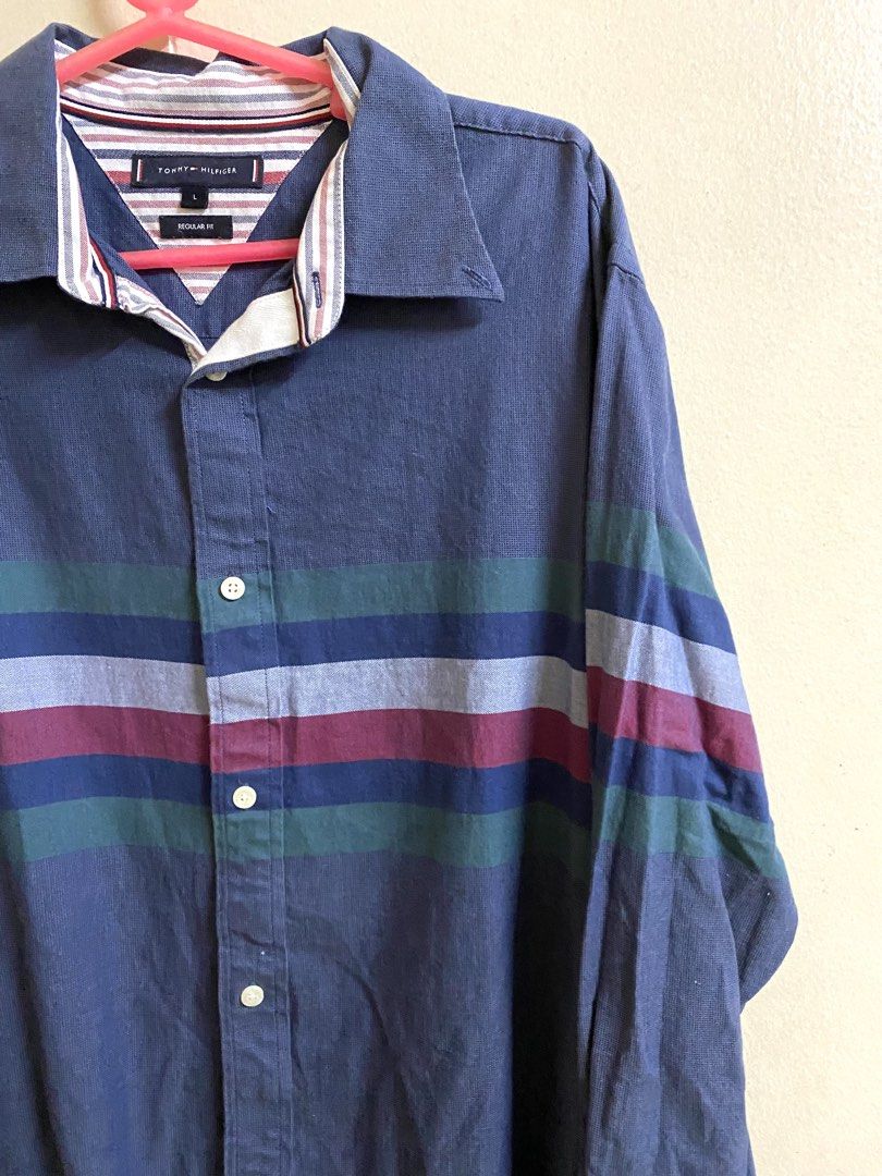 Tommy Hilfiger Blue Button Shirt (Category: Tshirts & Polo Shirts ) located in Makati City. Submitted by pepperstoremerch (Listing ID 1470884263, Image 2). Description: Tommy Hilfiger Blue Button Shirt Size Large 100% Cotton Preloved, good condition Please see pictures D0124 P261028R50C21.