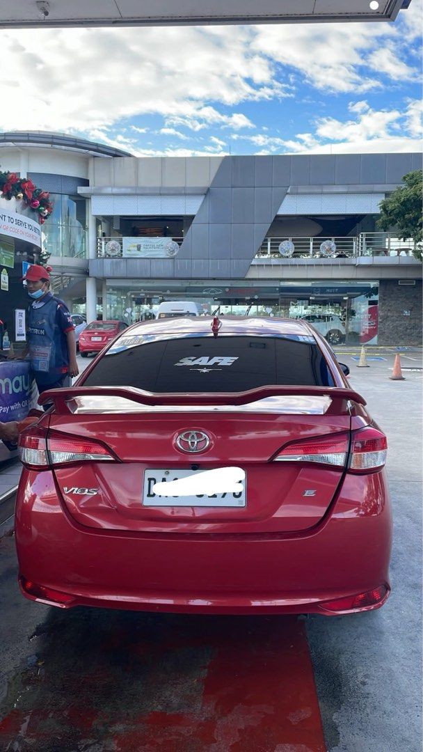 Toyota Vios 2019 TOYOTA VIOS E Auto (Category: Used Cars) located in Manila. Submitted by feifei112211 (Listing ID 1470905374, Image 3). Description: 2019 TOYOTA VIOS E 2019 (RED) Automatic Transmission 1.3 E 53,8XXkm Mileage Tuesday Coding (3) Complete Papers (OR/CR) Regustered until 2027 1 Original Key Complete set of tools from Casa Open Deed of sale Upgrades : LED Lights by Auto-Beam LED Pro 16” Rims Spoiler Dashcam RFS : Not being used (Tota