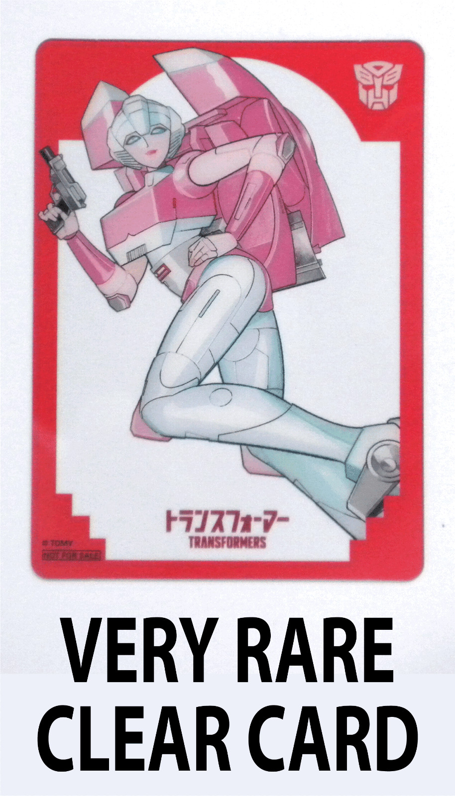 Transformers Arcee Card Clear Plastic DenQ Collab Art Japan Excl ...