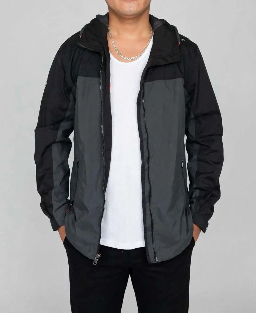 Tribord TSYC Waterproof Sailing Jacket (Category: Coats, Jackets and Outerwear) located in Binan City. Submitted by jaycey_028 (Listing ID 1470748314, Image 2). Description: ‎FS: Tribord TSYC Waterproof Sailing Jacket - ₱950 (negotiable) ‎ · ‎Size: M on tag, fit M-L · ‎Color: Black/Gray outer, Orange lining · ‎Condition: 9/10, no issue, all zippers working, tags intact · ‎Waterproof & breathable, may hood + mesh lining · ‎Pang ulan / motor / hike