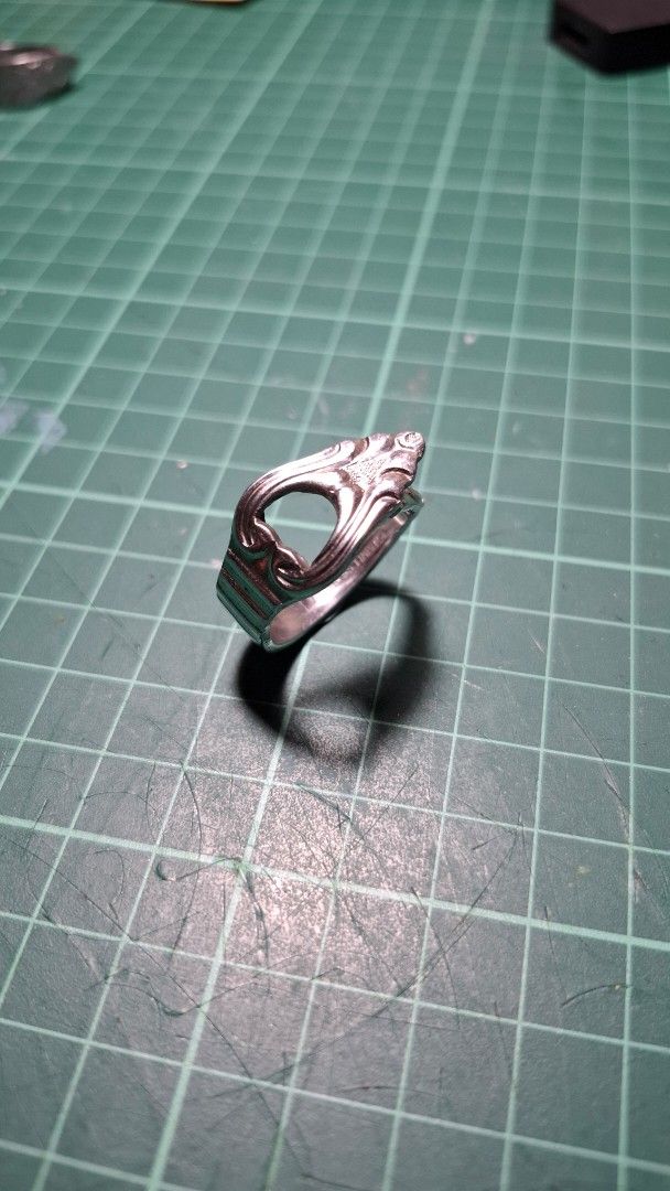 Ucycled Decorative spoon ring Stainless Steel (Category: Rings) located in Valenzuela. Submitted by kneeko (Listing ID 1470876093, Image 1). Description: RINGS MADE FROM CUTLERY/KUBYERTOS Size (Inner Diameter) : approx. 21mm DIY rings from various types of cutlery sourced from ukays and surplus shops. Quality can vary, but will indicate flaws. Material is stainless steel. LAST PRICE POSTED! Colors of the item are not accurate to the photo due to 