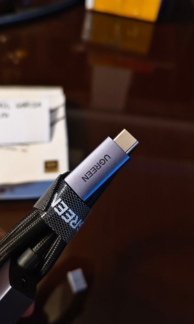 Ugreen Type-C to HDMI Cable (Category: Cables & Adaptors) located in Bamban. Submitted by jpthrift_90210 (Listing ID 1470881885, Image 3). Description: Ugreen Type-C to HDMI Cable With Charging port for input device 2 meter cable NO ISSUE Condition: Bnew, opened for testing only Loc: Bamban, Tarlac Meetup or Shipping.